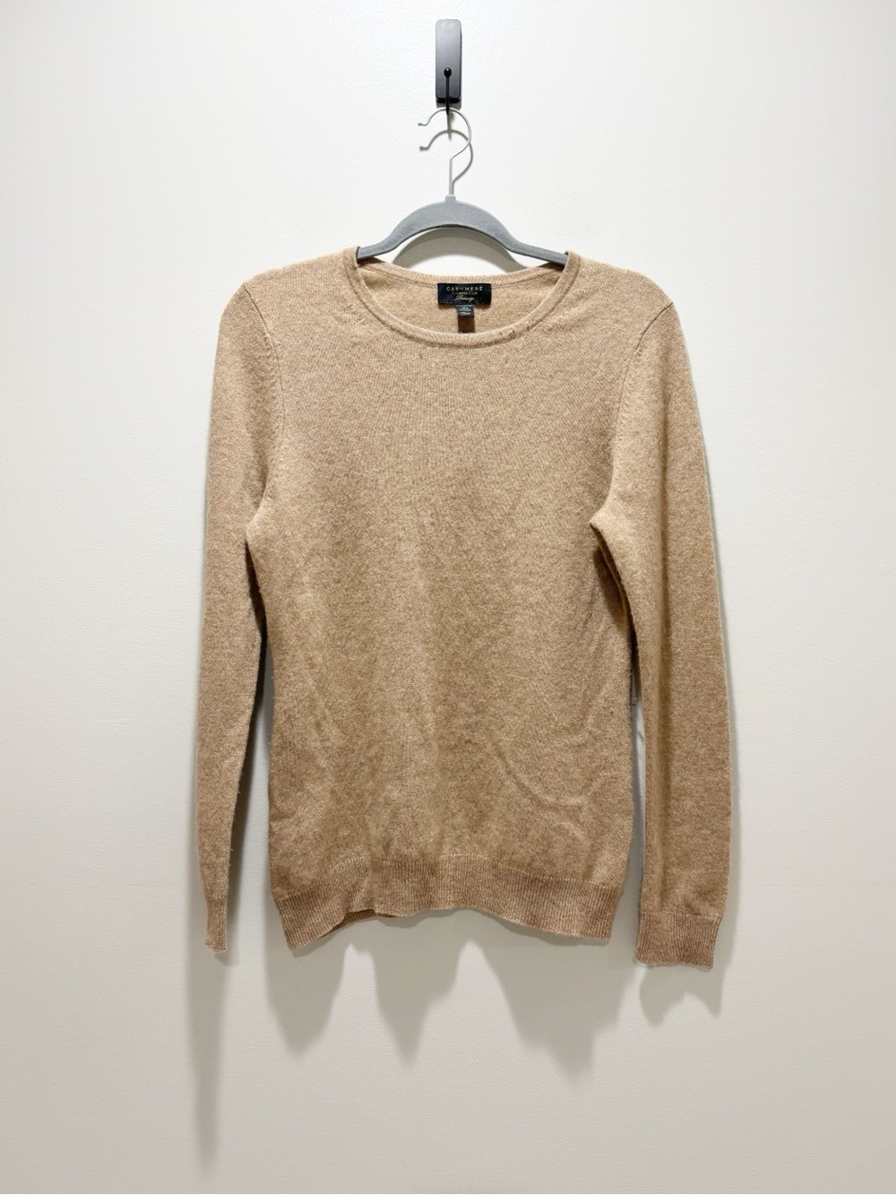 Charter Club Crewneck Sweater - Tan Brown Cashmere Luxury Size Medium